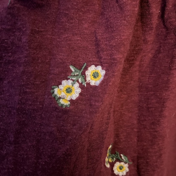 Altar'd State Burgandy Babydoll Tee - Picture 6 of 6